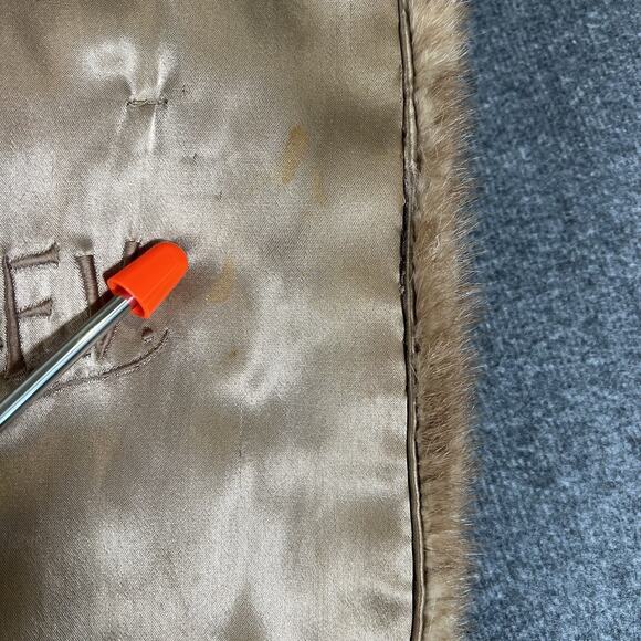 Vintage Voula Mitsakou Mink Fur Shawl Shoulder Wrap One Size Made In Greece - Picture 12 of 16